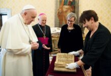 pope-francis-presented-with-historic-prayer-manuscript-saved-from-islamic-state